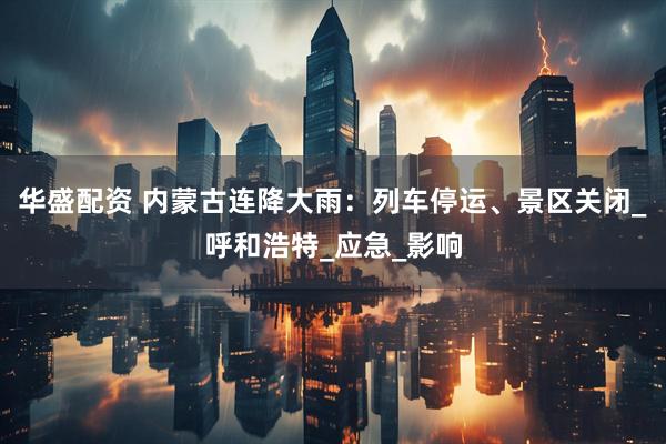华盛配资 内蒙古连降大雨：列车停运、景区关闭_呼和浩特_应急_影响